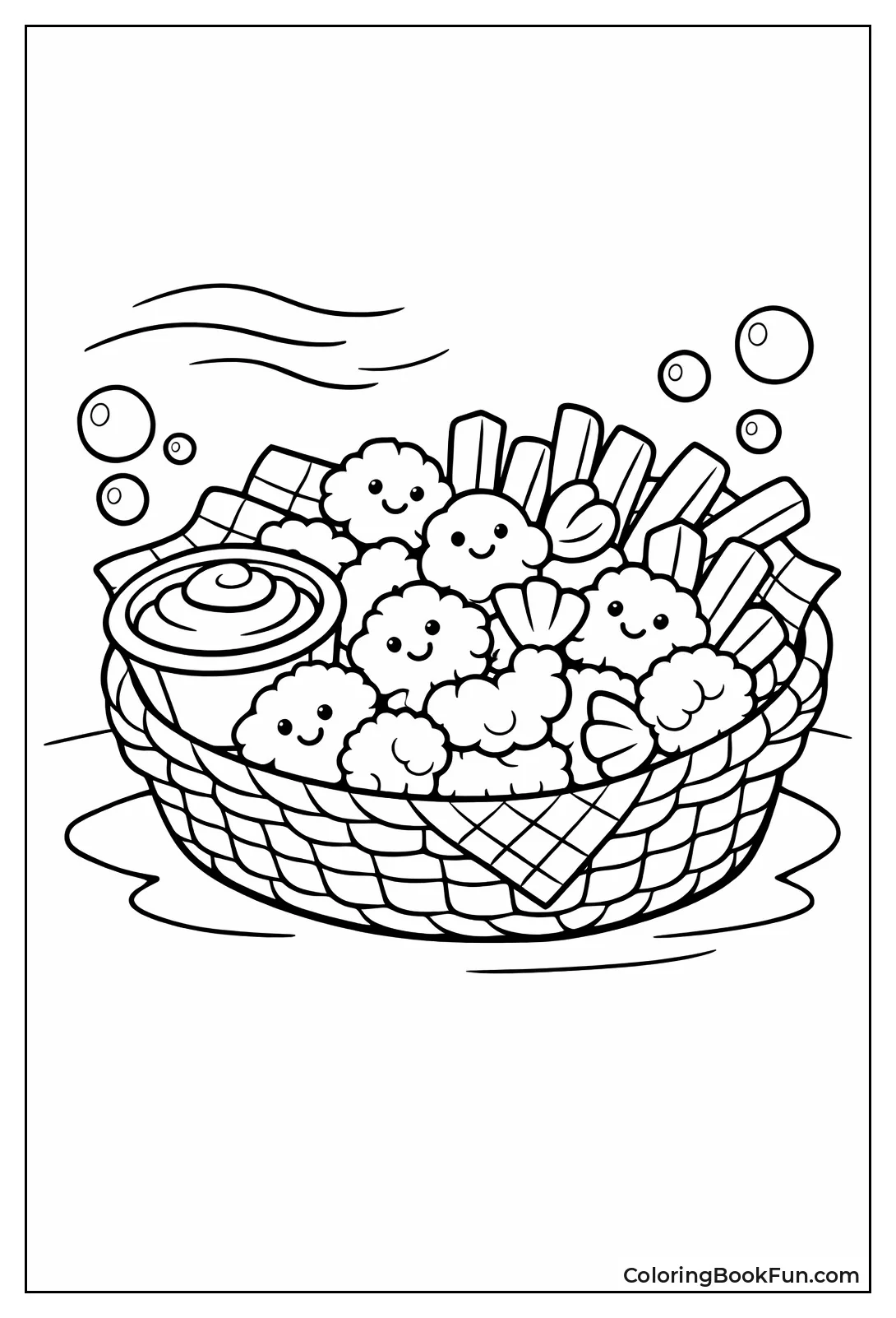 Popcorn Shrimp with Fries