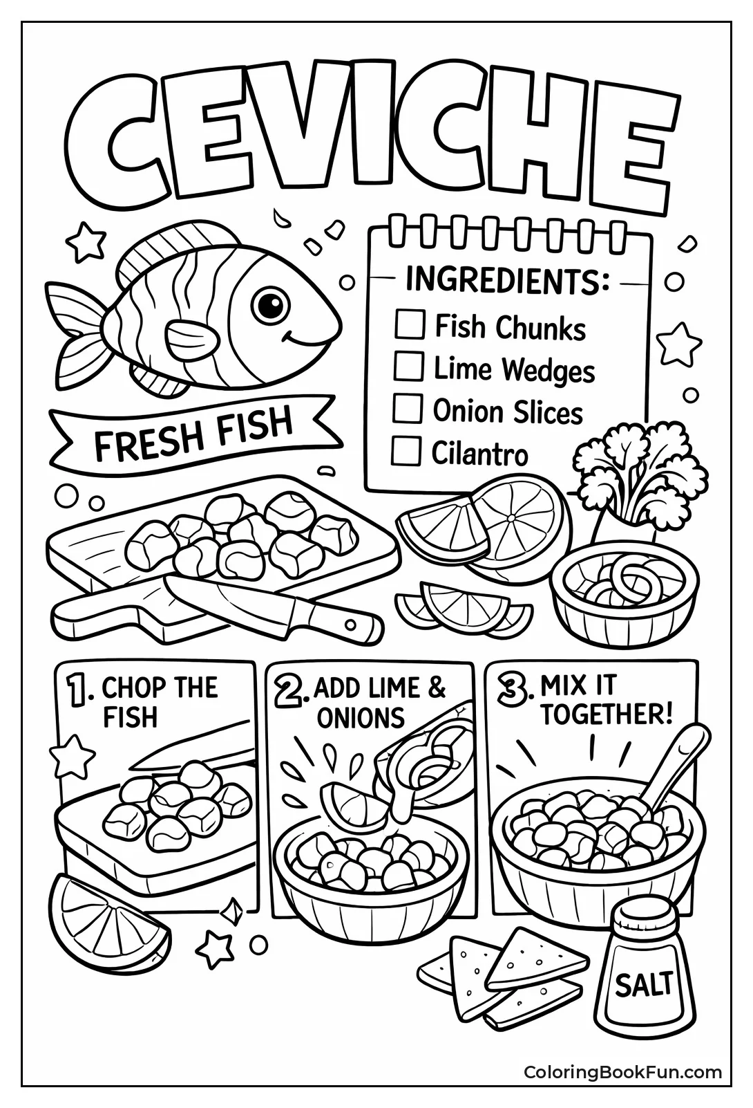 Ceviche Recipe Card Layout