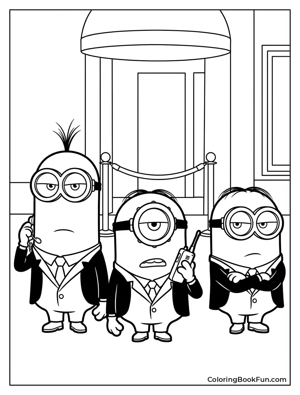 Secret Agent Minions in Suits