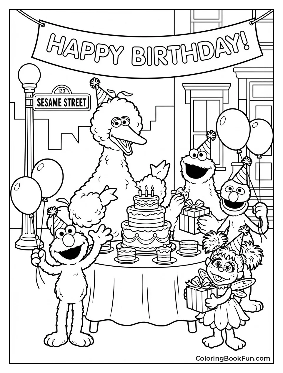 Birthday Party with Cake