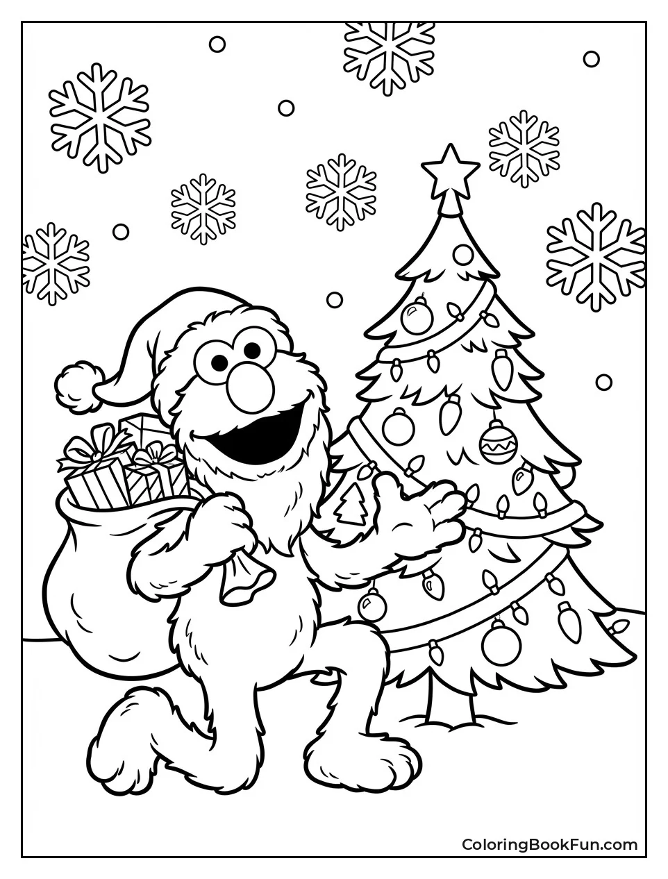 Santa Elmo Holds Gifts