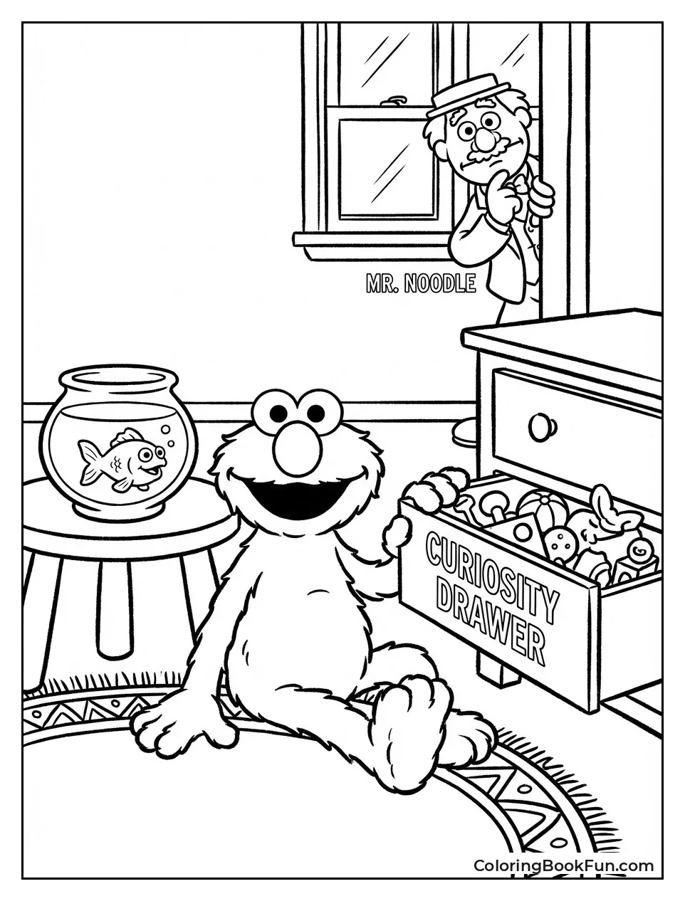 Elmo with Dorothy Fish