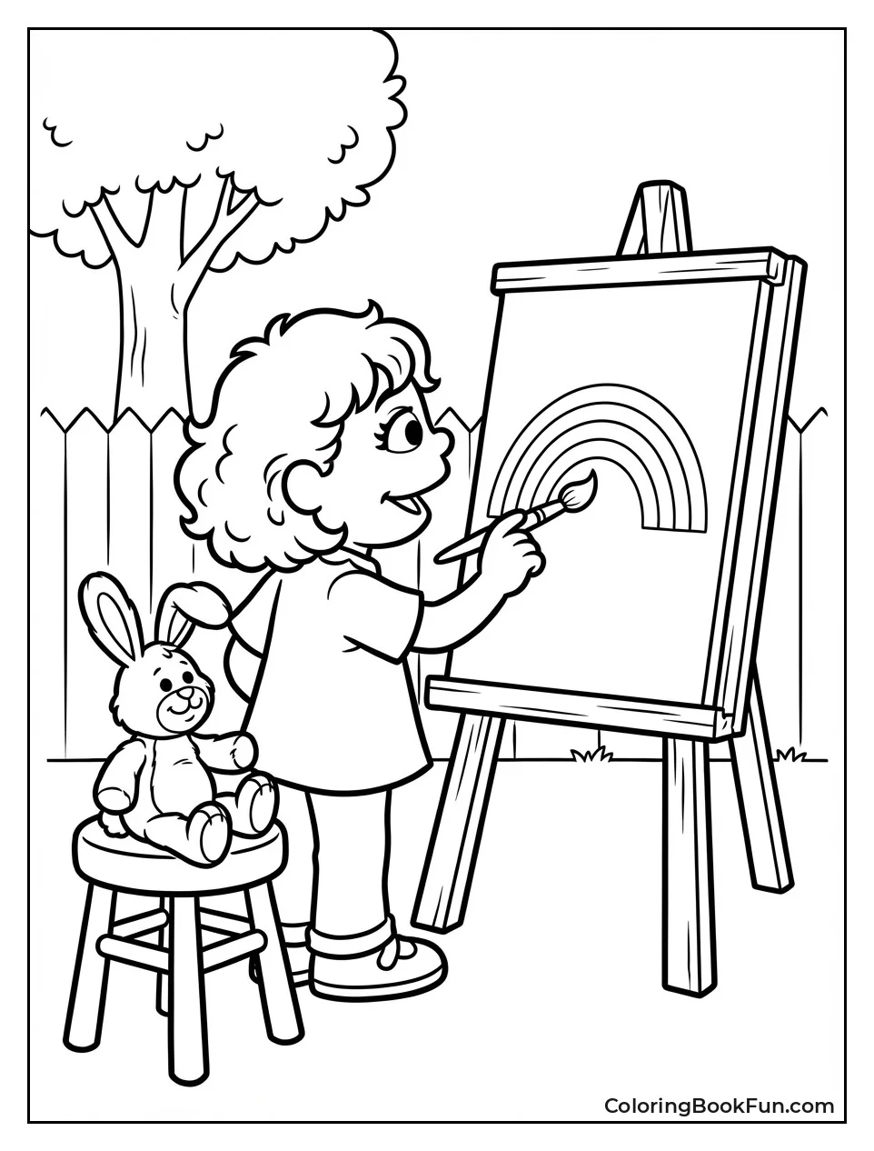 Julia Paints Rainbow