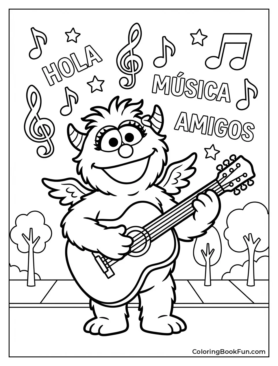 Rosita Strums Guitar