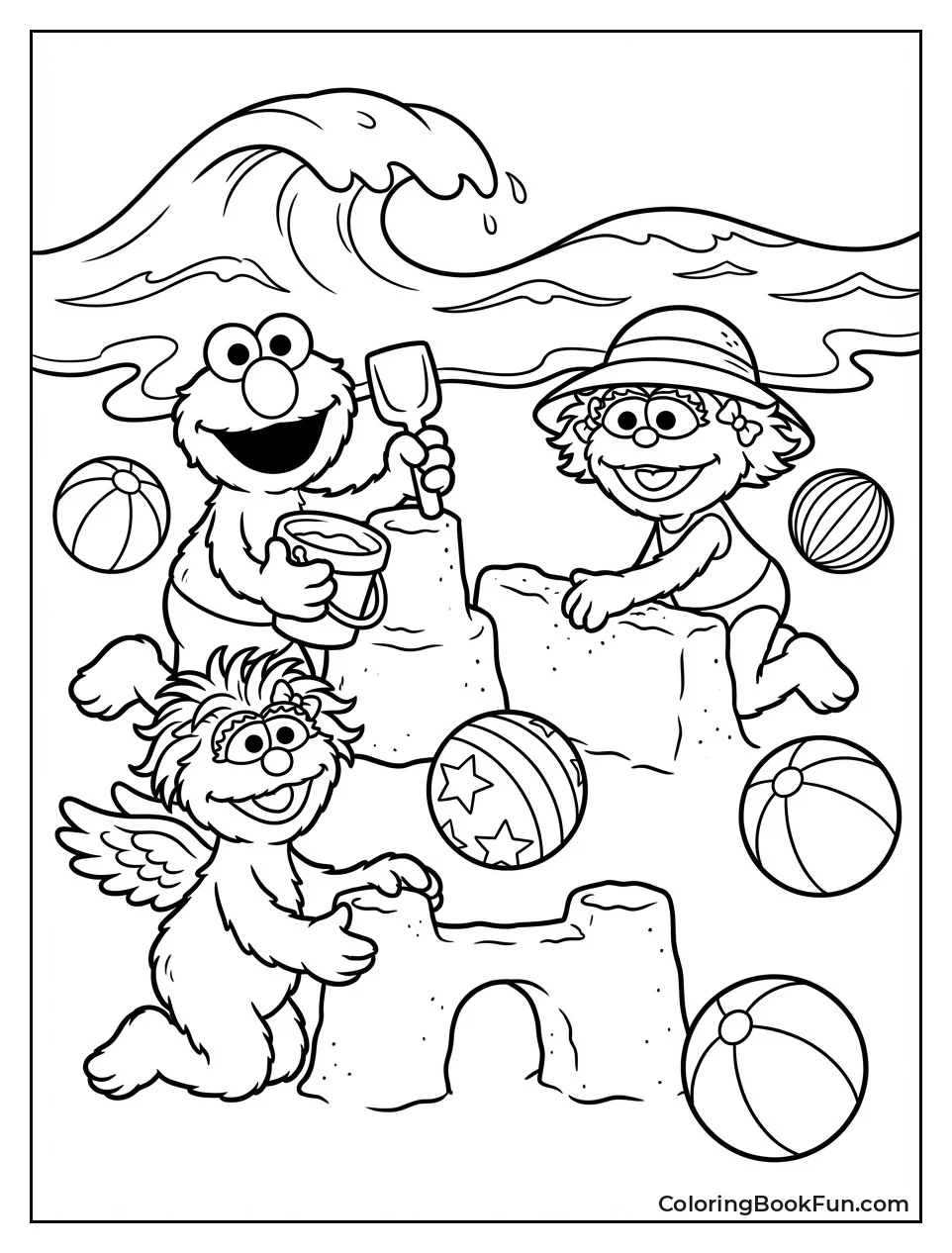 Friends Build Sandcastles