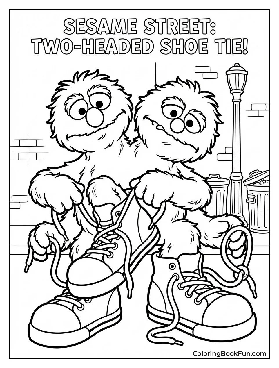 Monsters Tie Giant Shoes