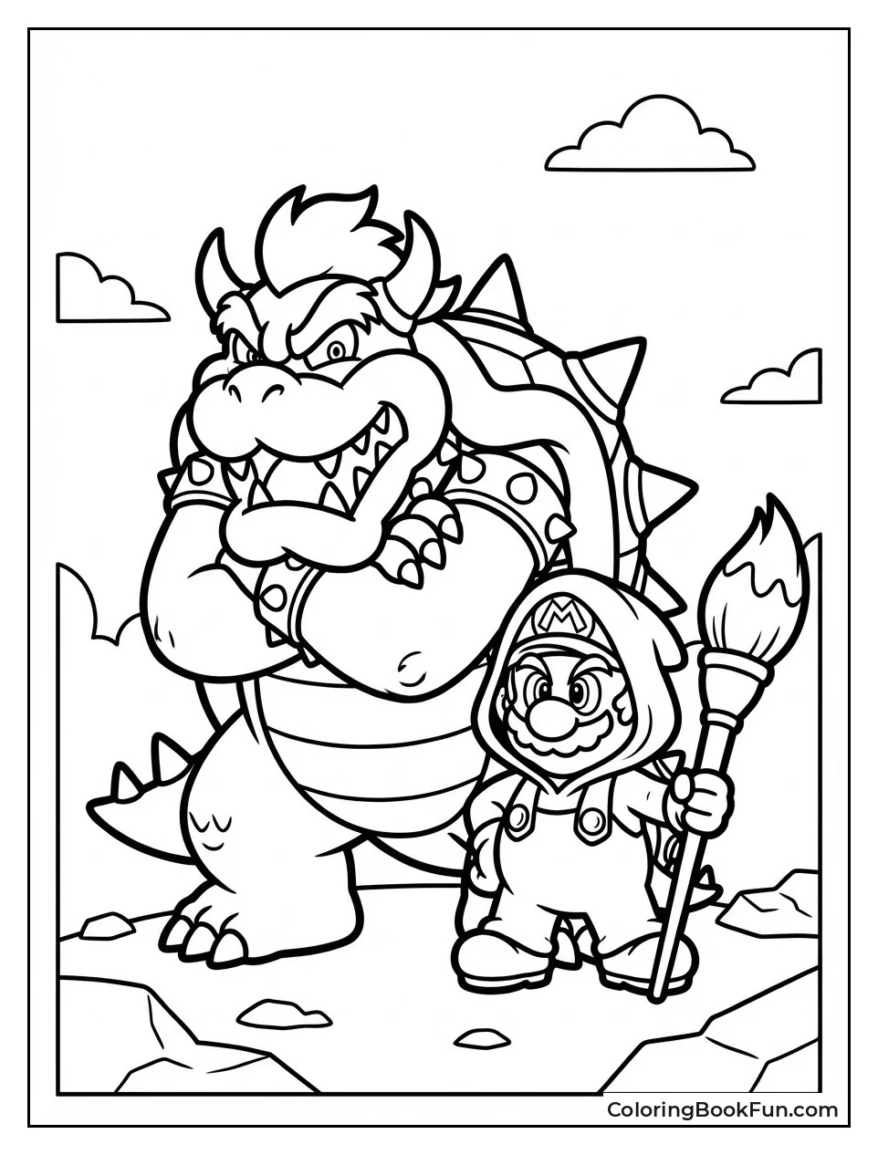 Bowser Poses with Shadow Mario