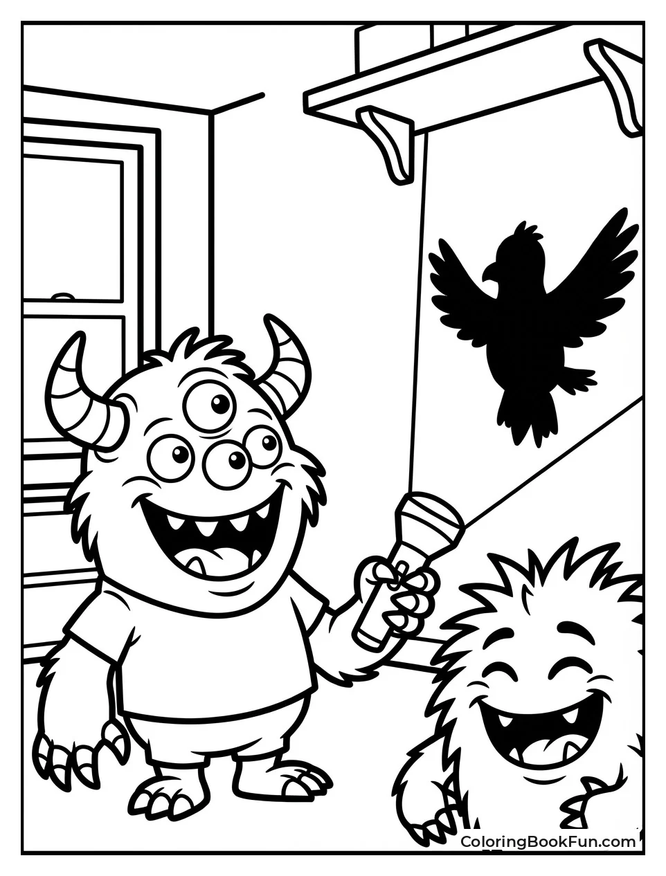 Monster Plays Shadow Puppets