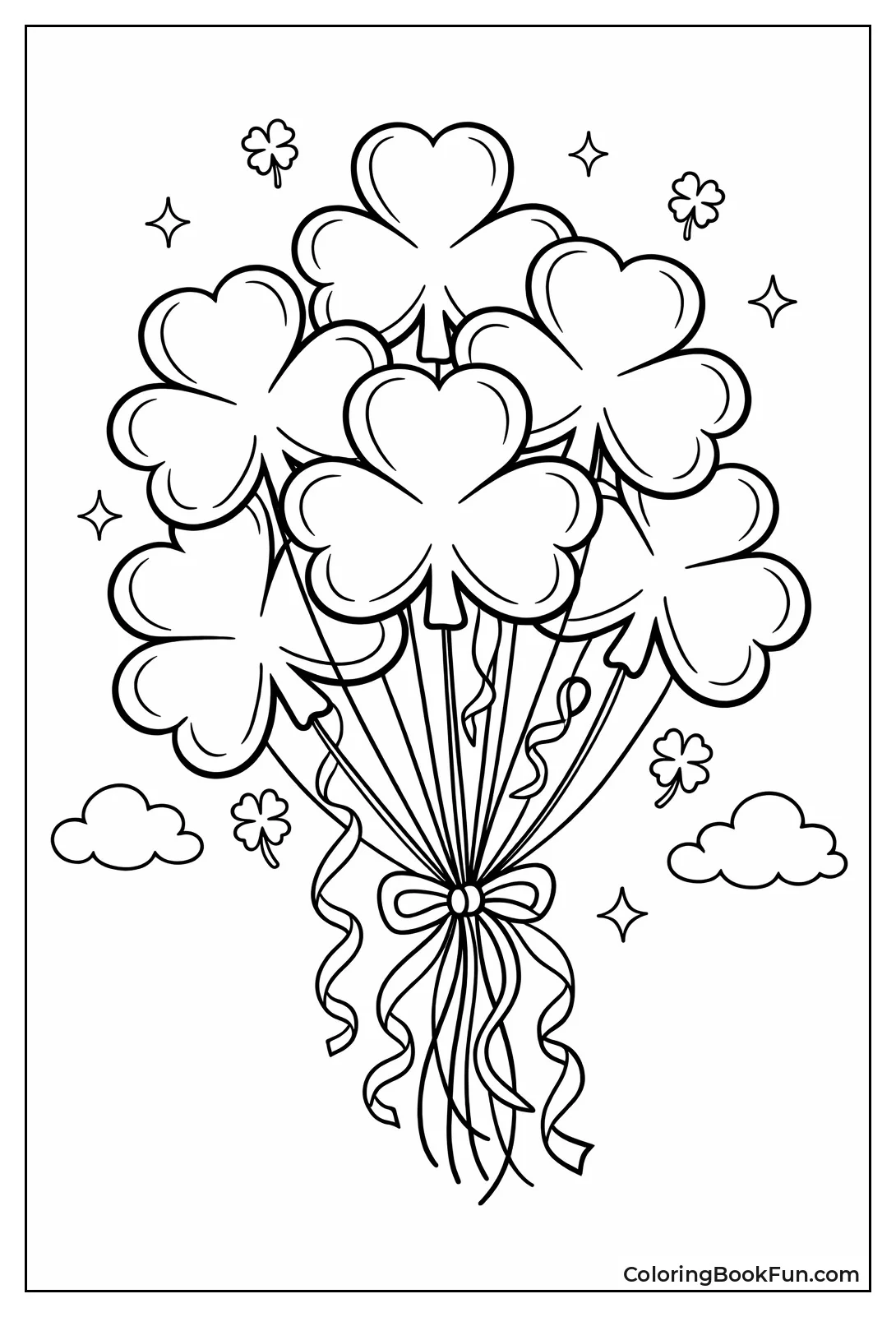 Bunch of Shamrock Balloons