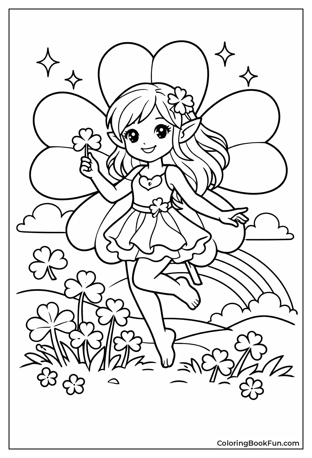 Fairy with Shamrock Wings