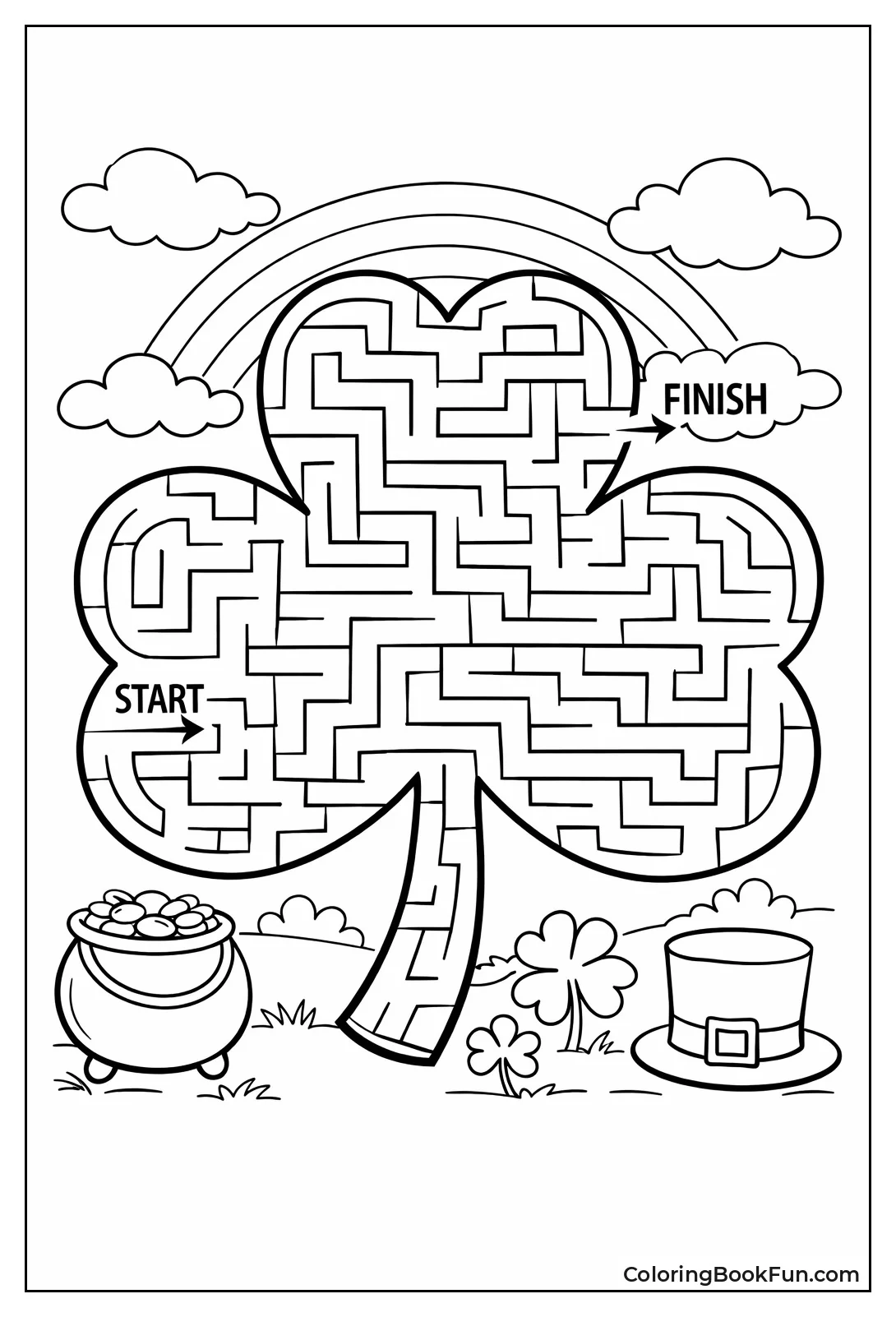 Shamrock Shaped Maze