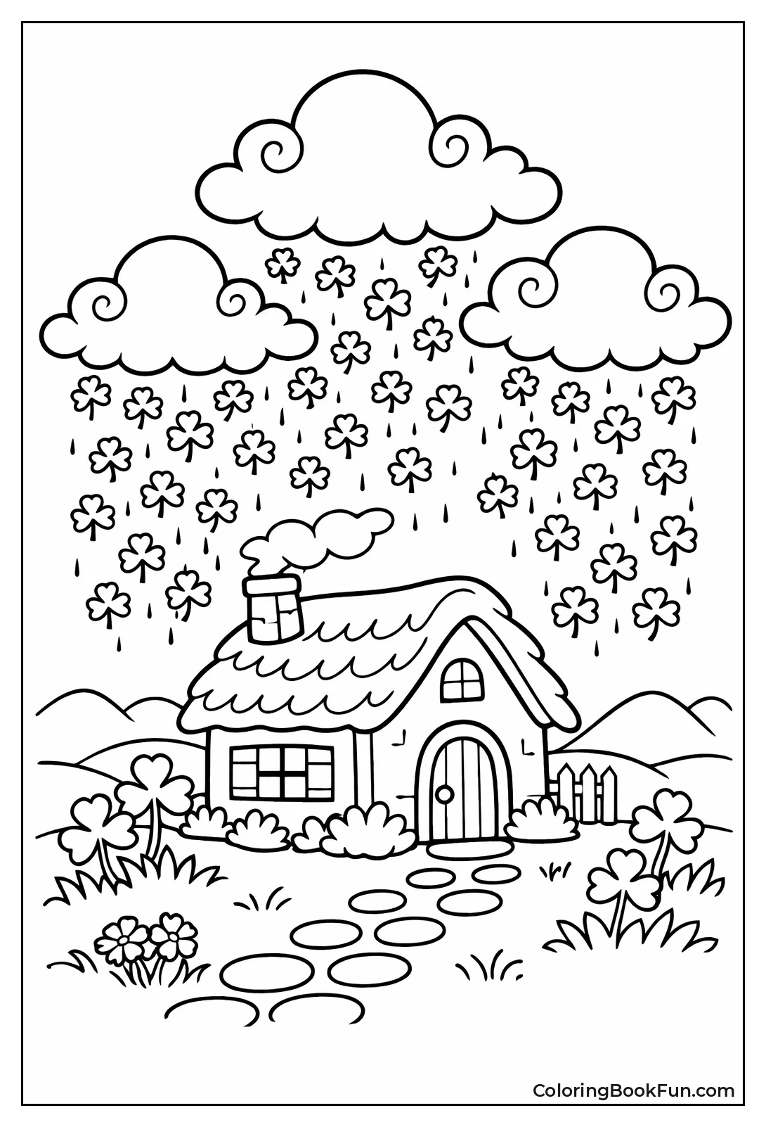 Clouds Raining Shamrocks