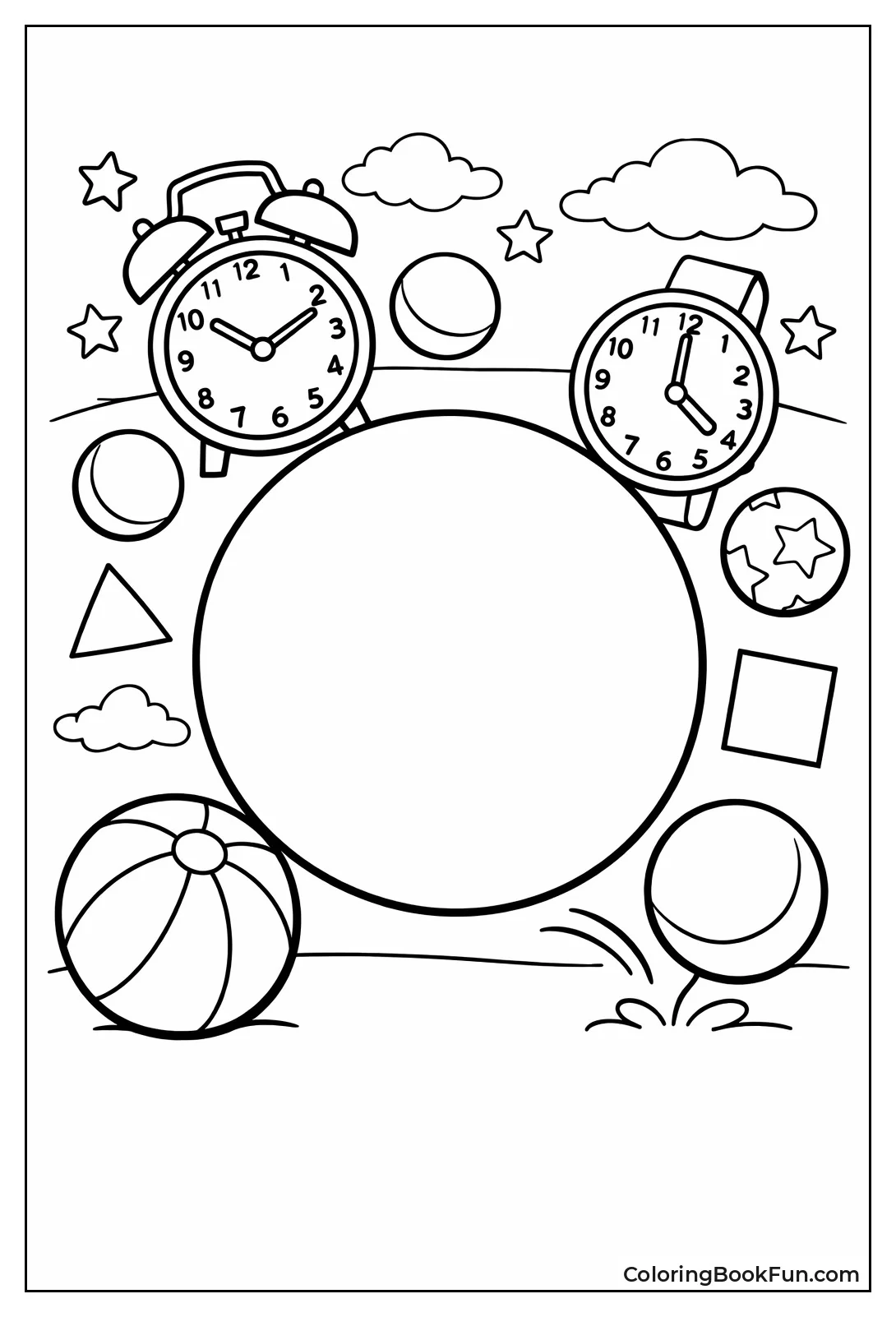 Circle Surrounded by Clocks