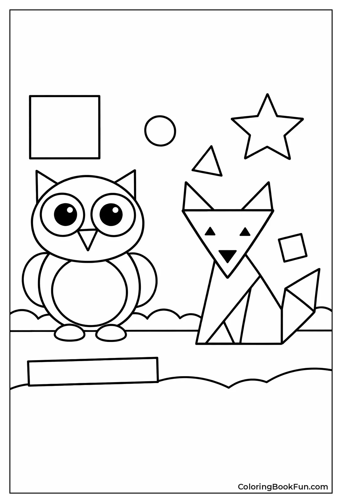 Owl and Fox from Shapes