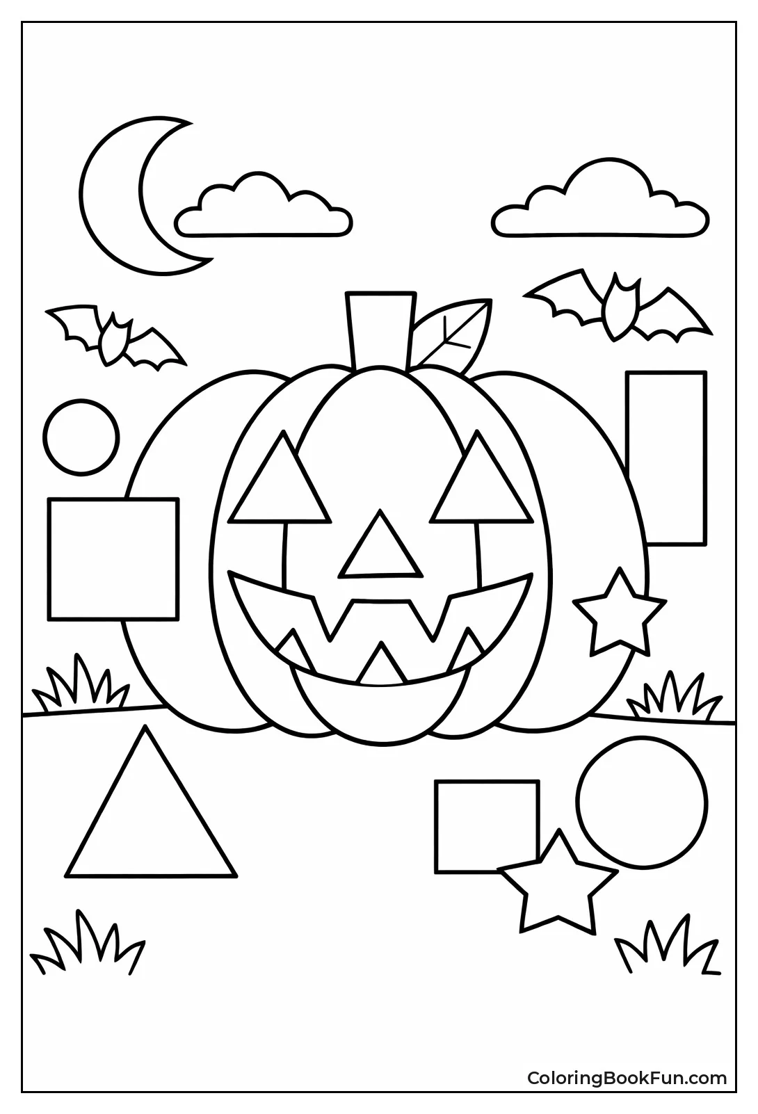 Oval Pumpkin Jack-o-Lantern