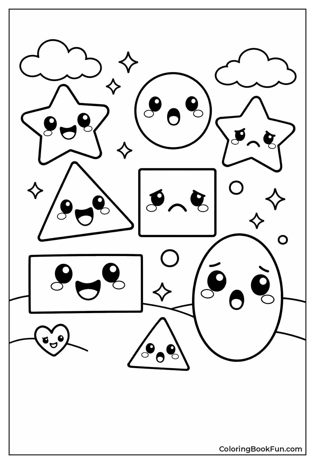 Kawaii Shapes Show Emotions