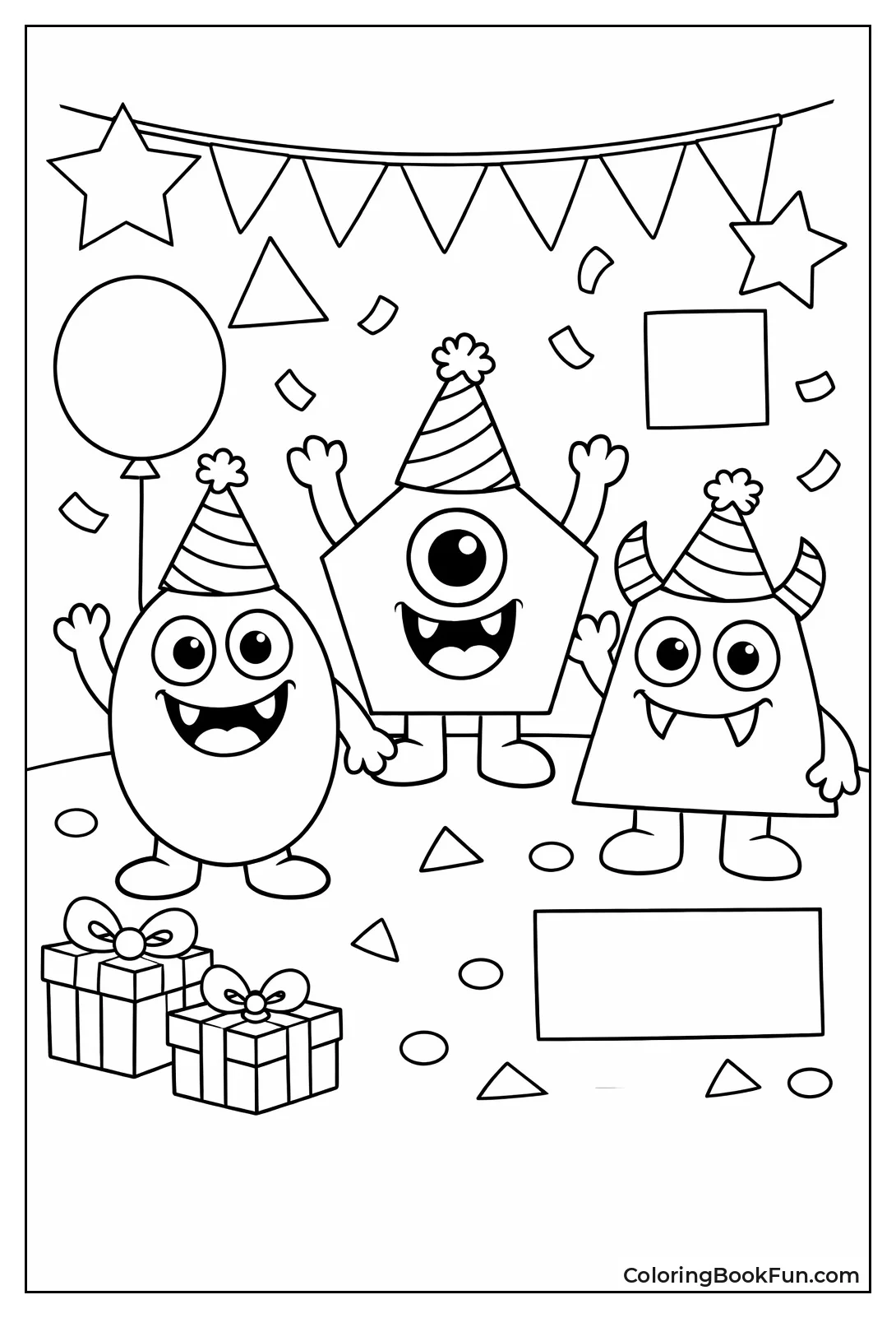 Monsters at Shape Party