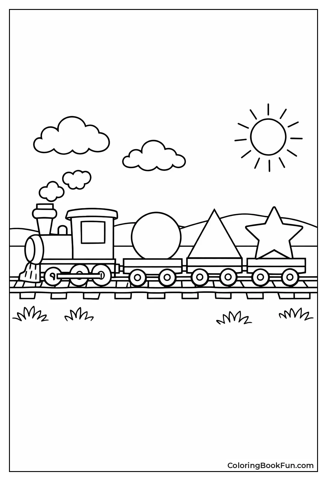 Train Carries Shape Blocks