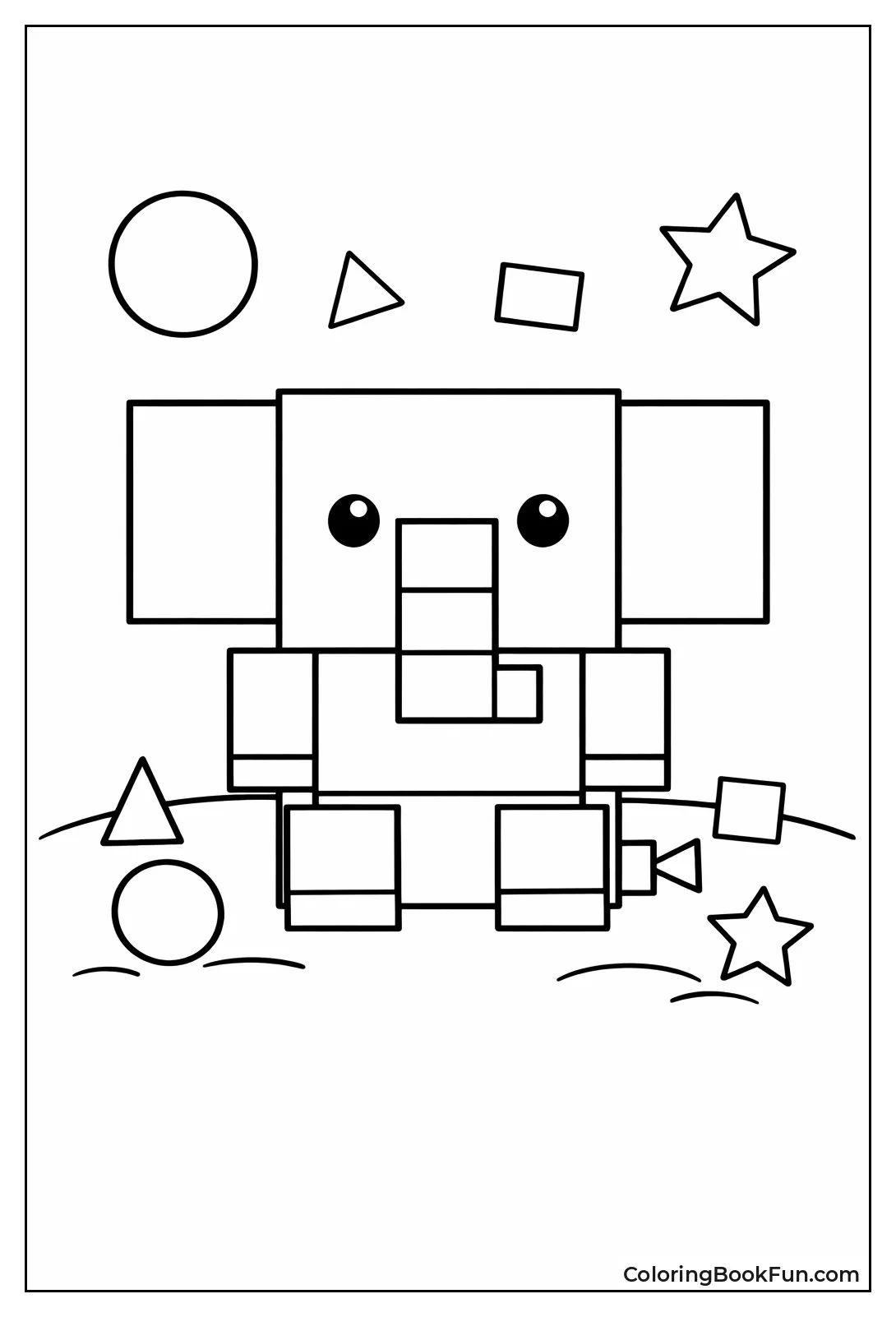 Elephant Made of Squares