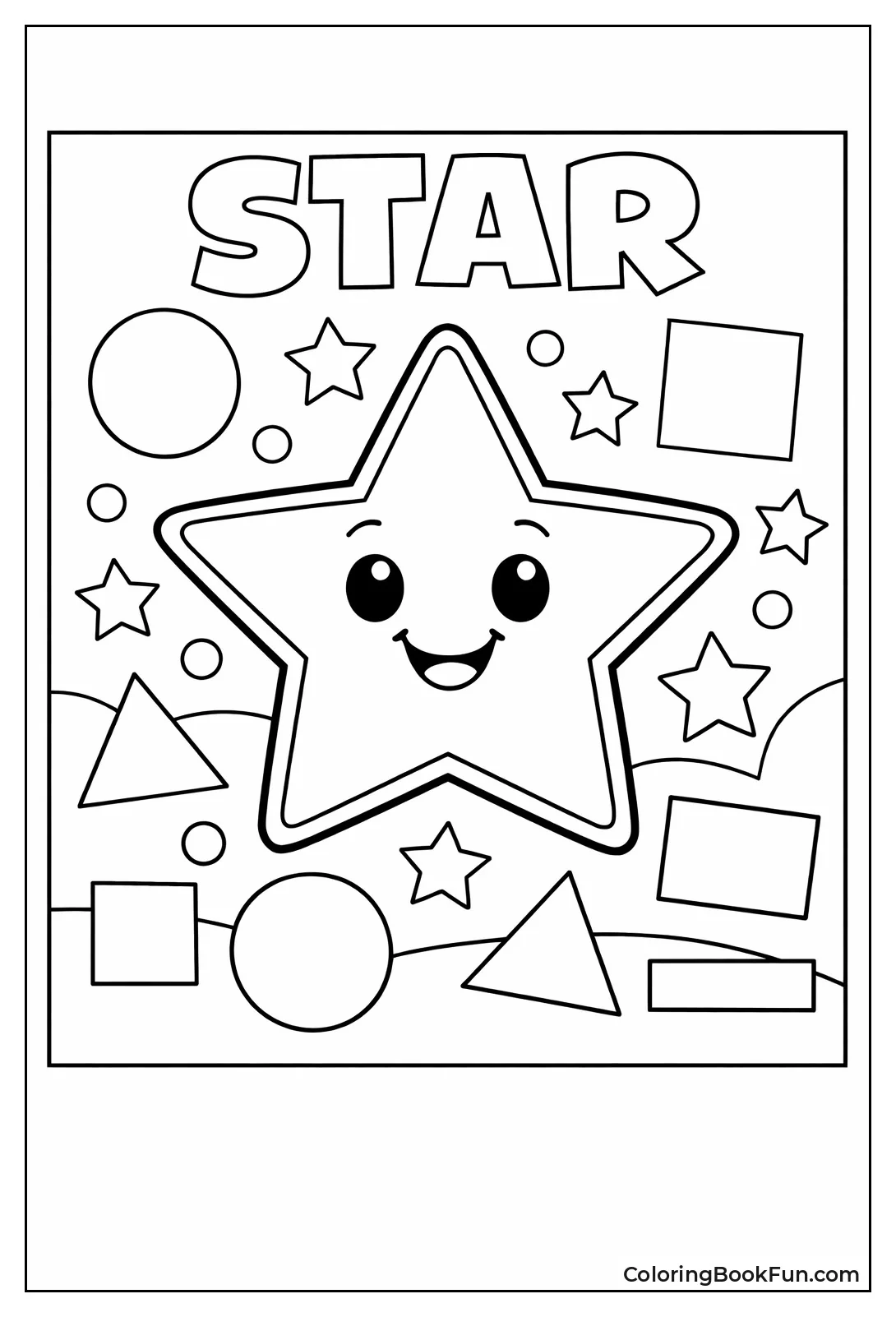 Smiling Star Flashcard