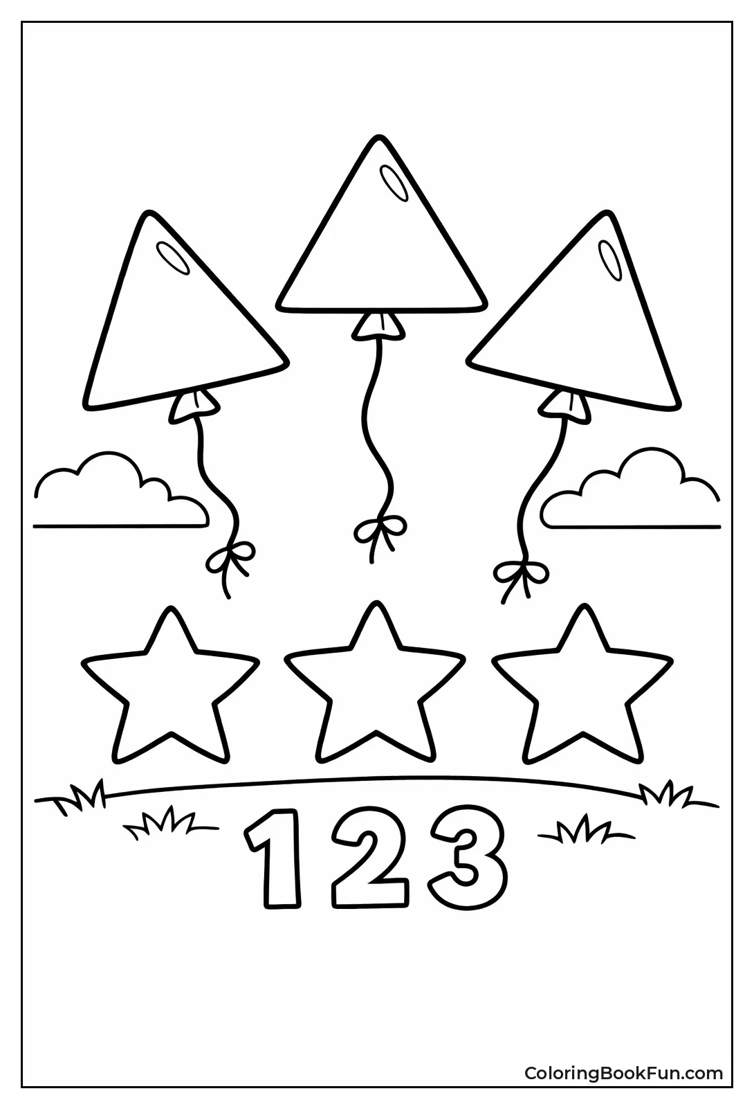 Three Triangle Balloons