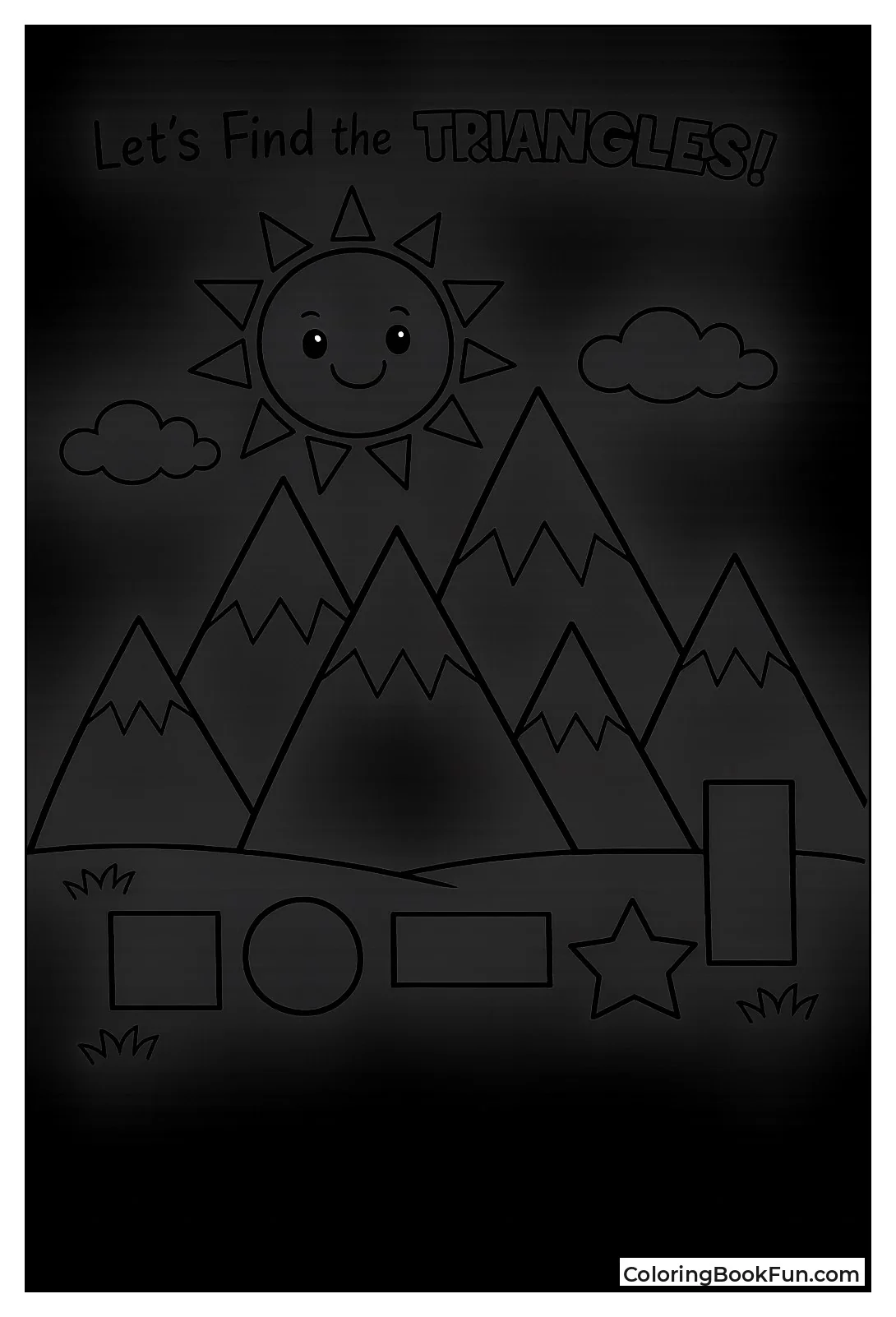 Triangle Mountains and Sun