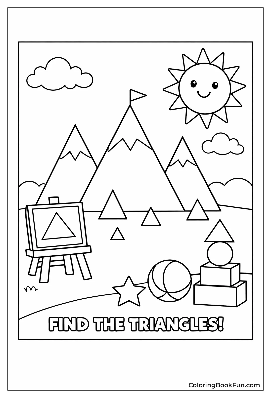 Triangle Mountains and Sun