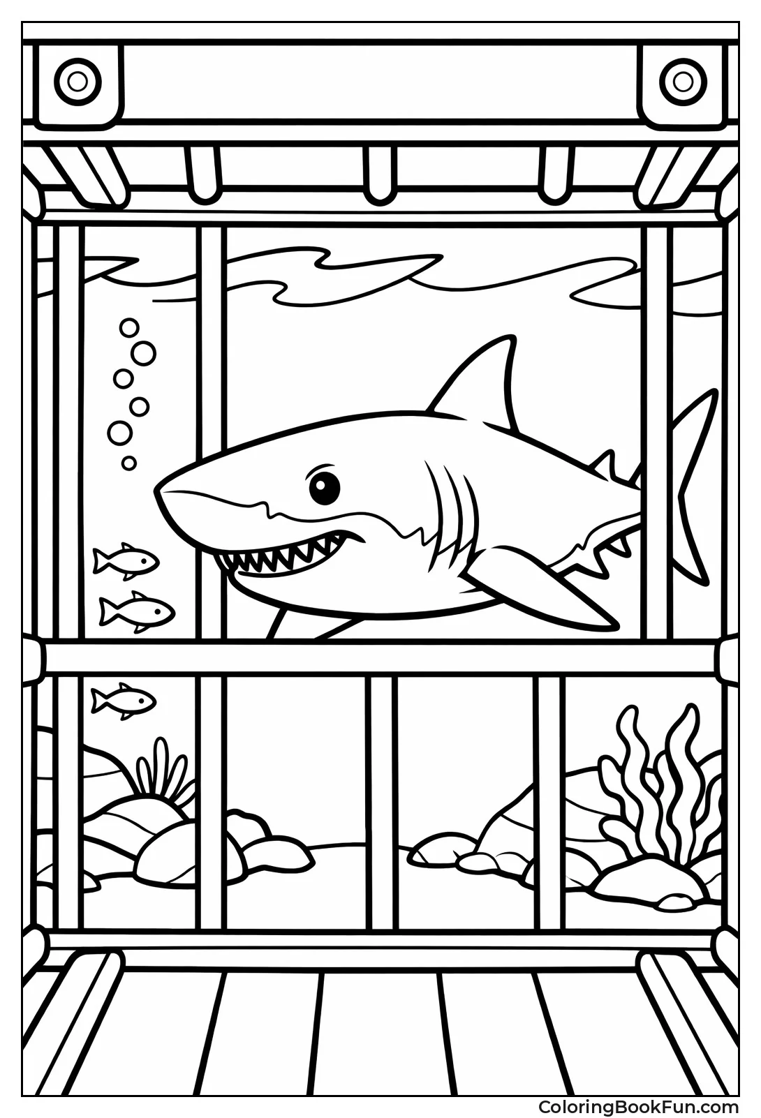 Great White near Diver Cage