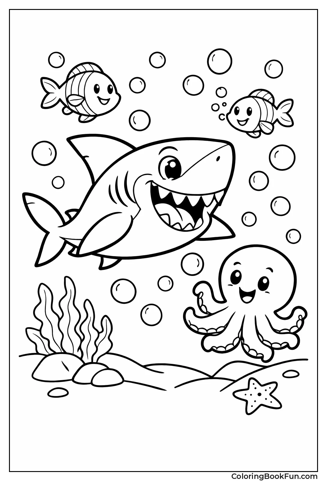 Shark Chasing Friendly Fish