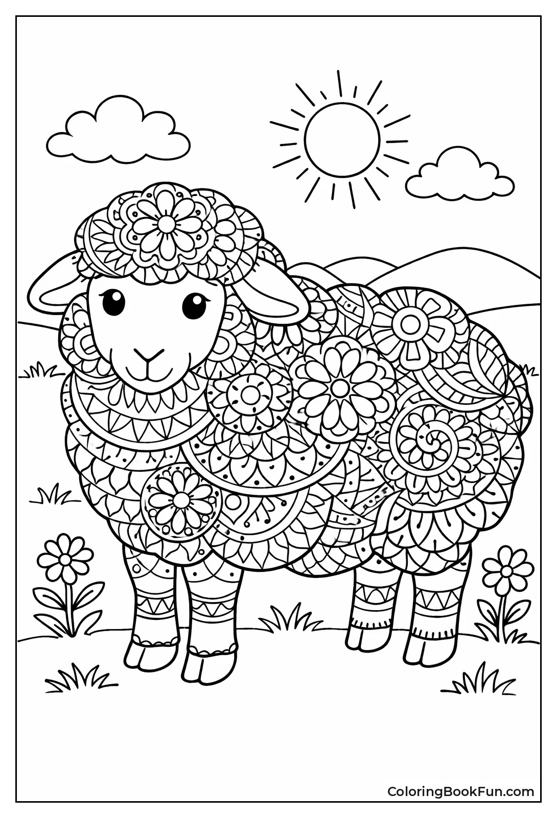 Sheep with Patterned Wool