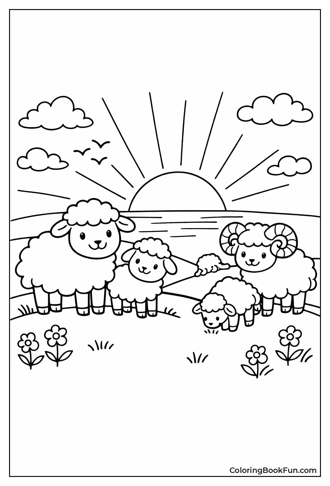 Sheep Silhouette at Sunset