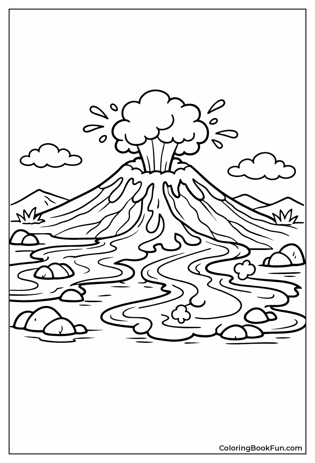 Shield Volcano Flows Pahoehoe Lava