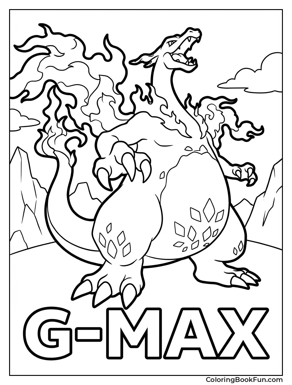 Shiny Gigantamax Charizard Flames