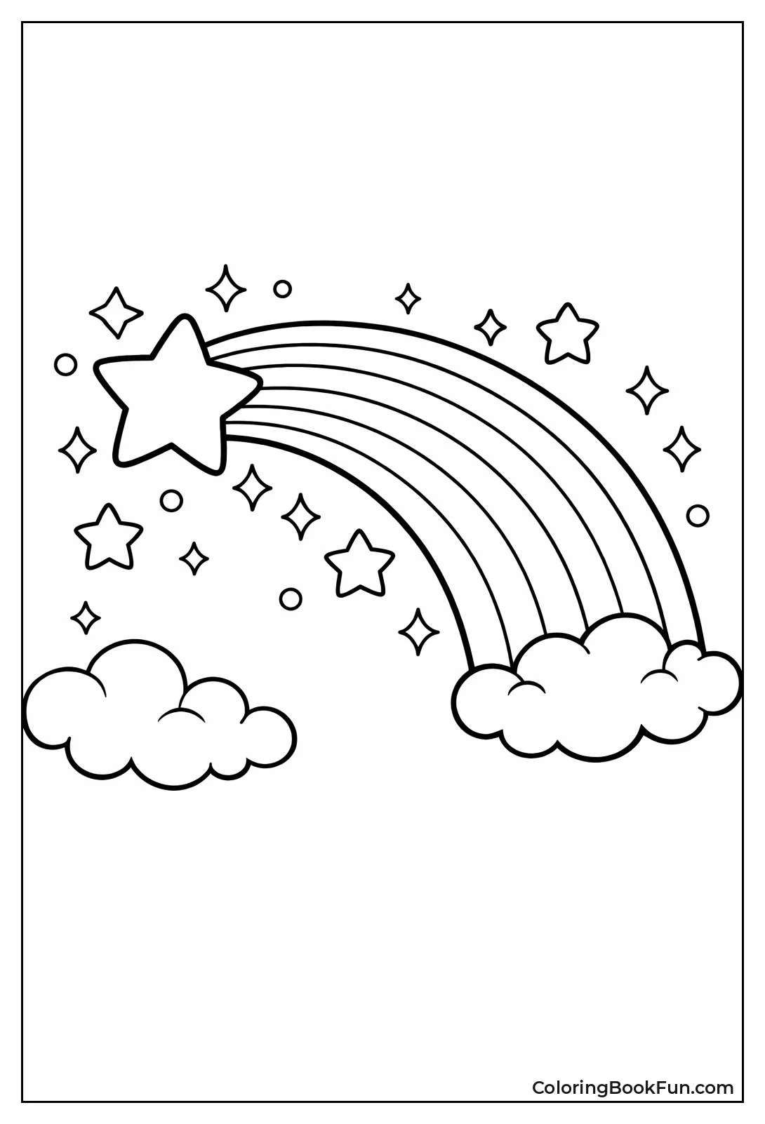 Shooting Star Trails Rainbow