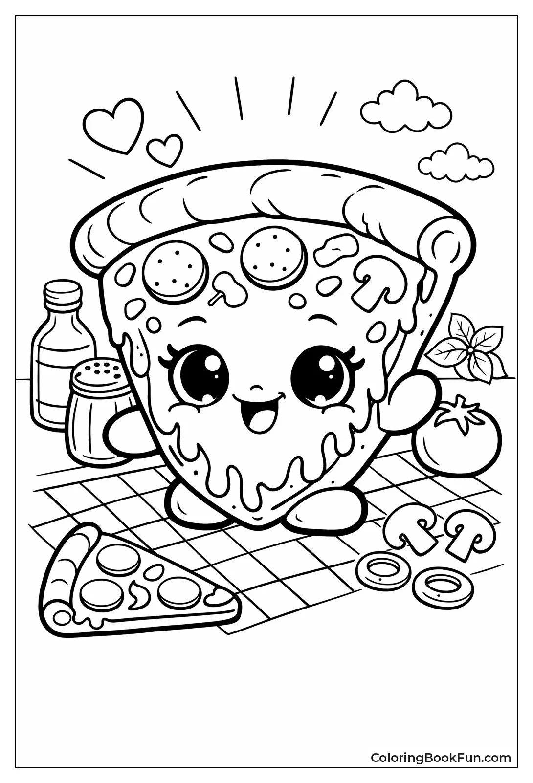 Shopkins Pizza with Happy Face