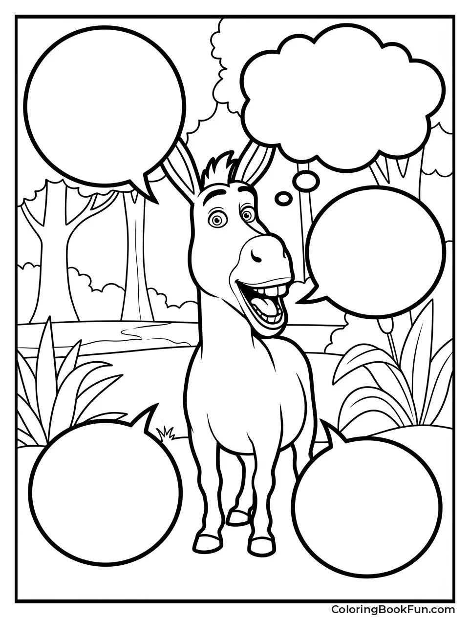 Chatty Donkey with Bubbles