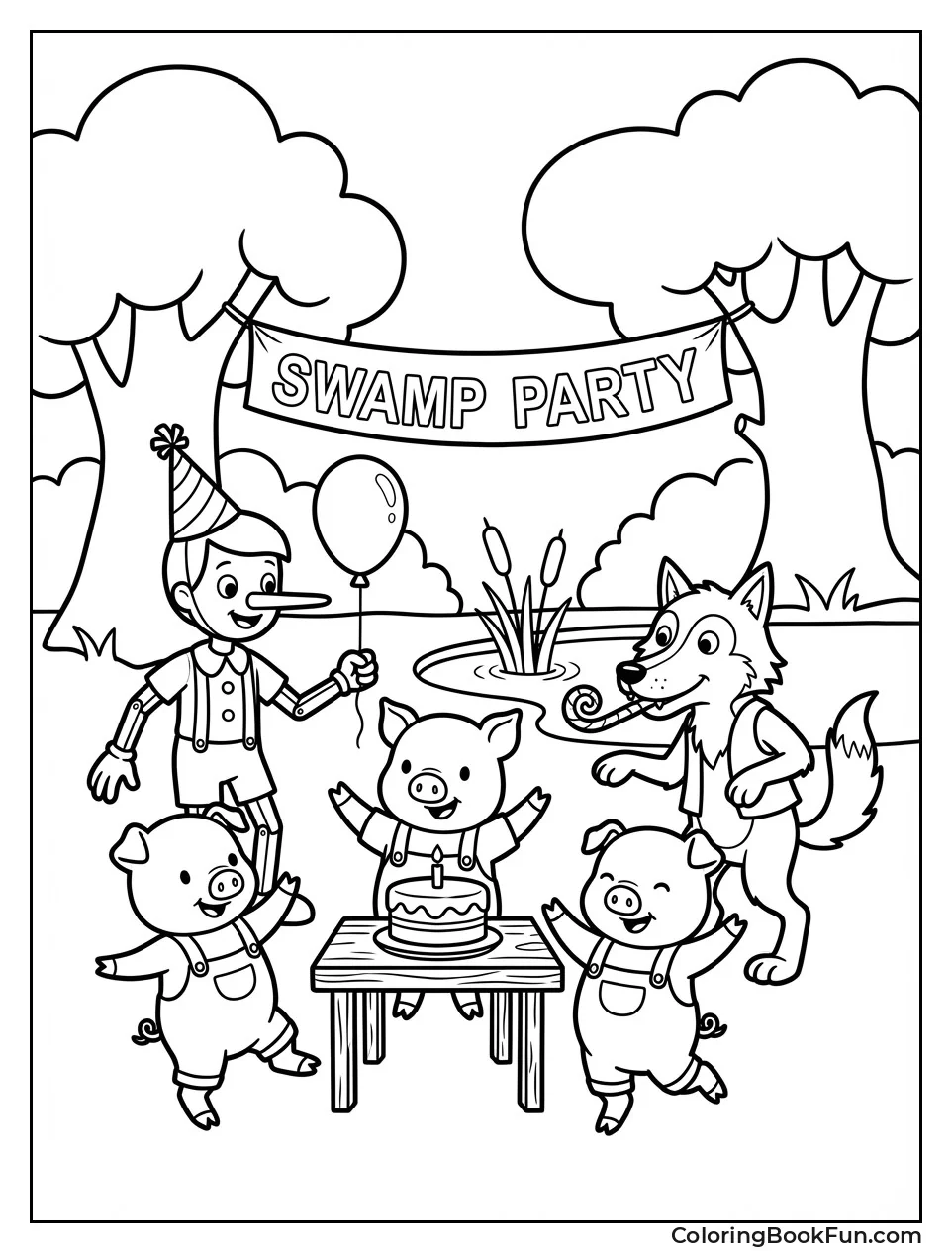 Creatures Party in Swamp