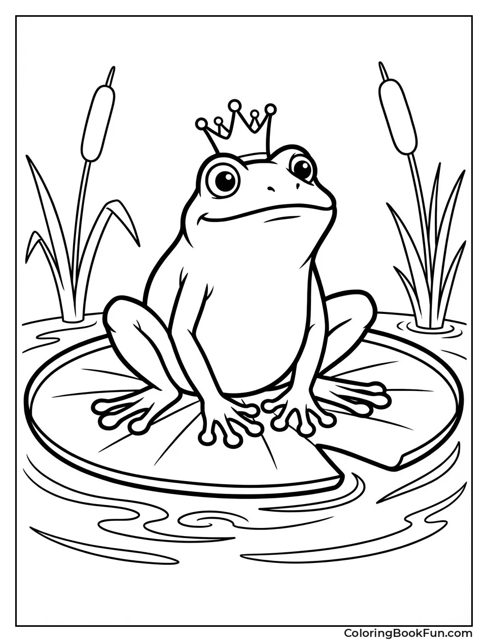Frog King on Lily Pad