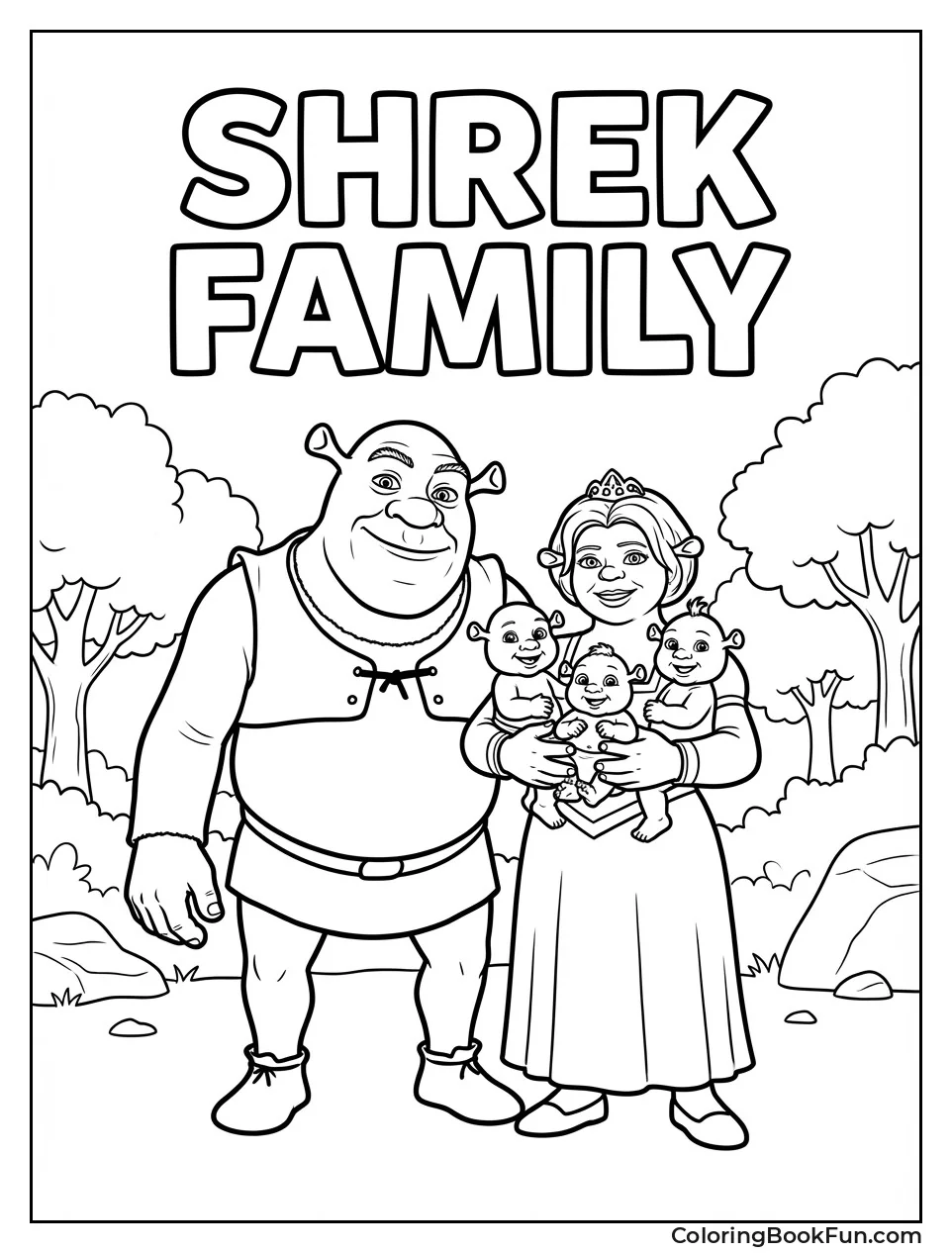 Ogre Family Poses Happily