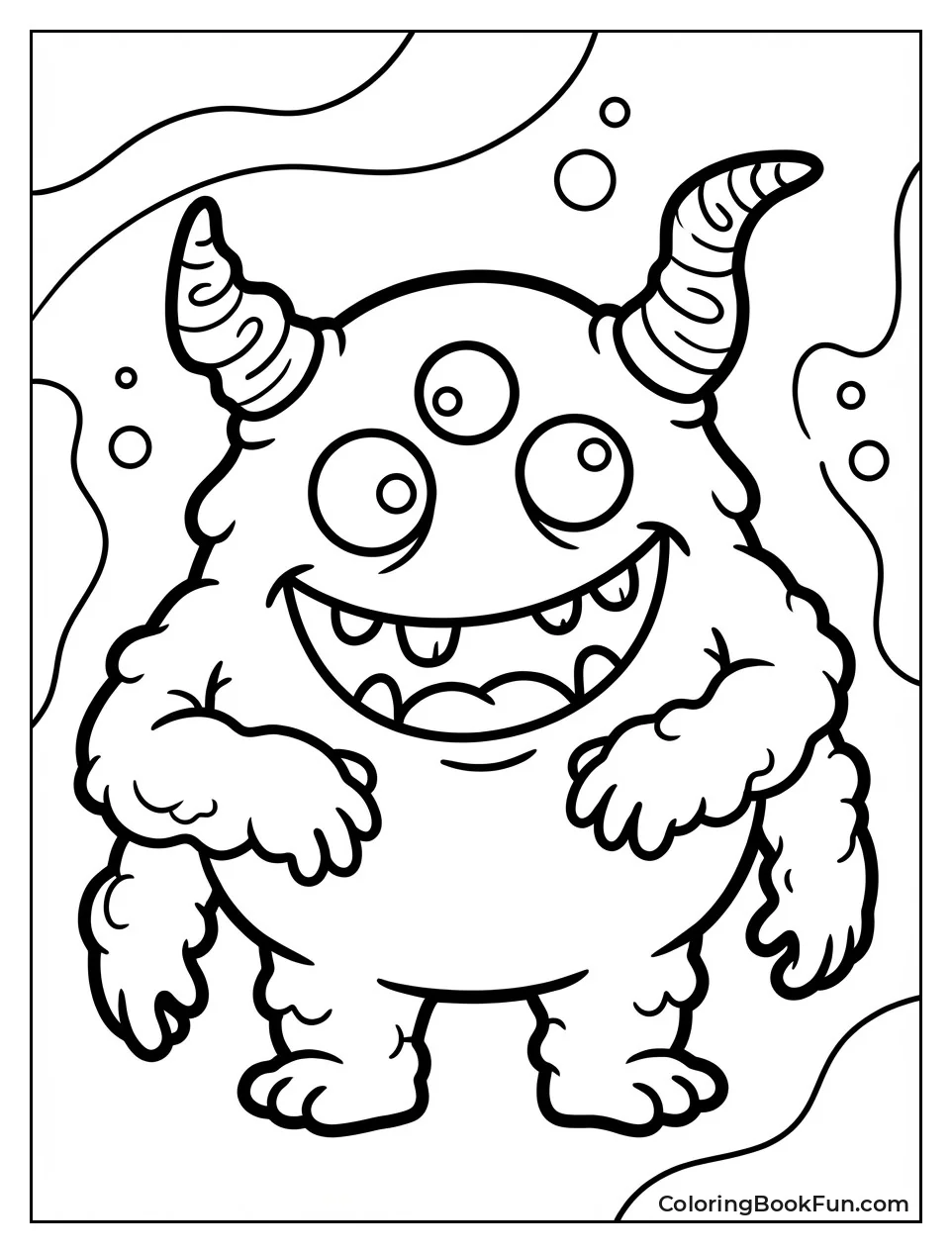 Silly Cartoon Monster Grins