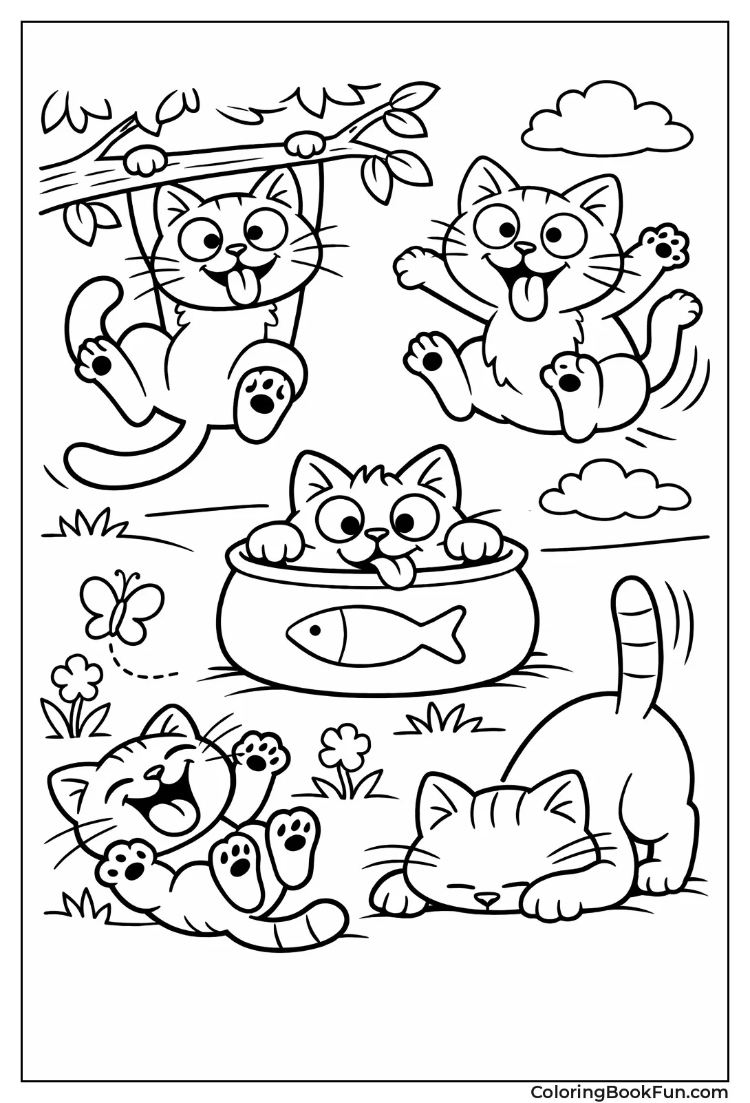 Silly Cats in Funny Poses