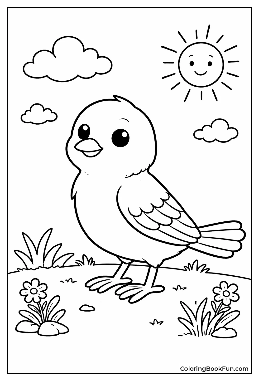 Simple Bird Body Outline