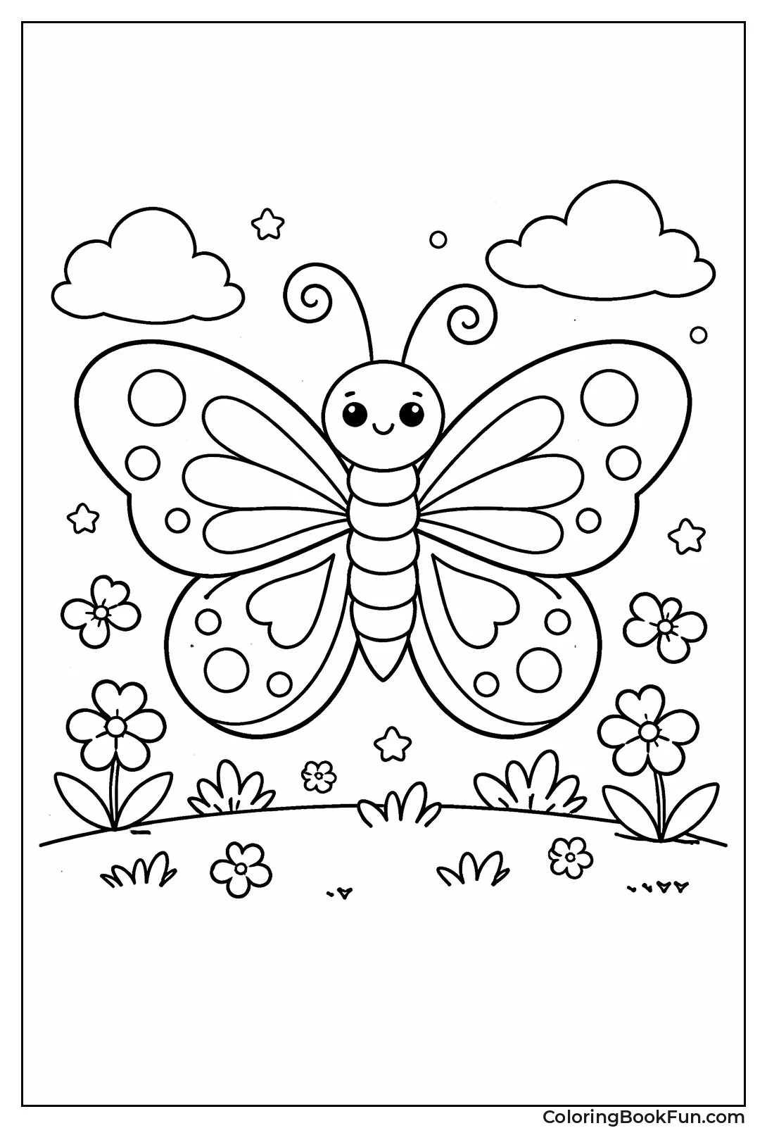 Simple Butterfly Outline