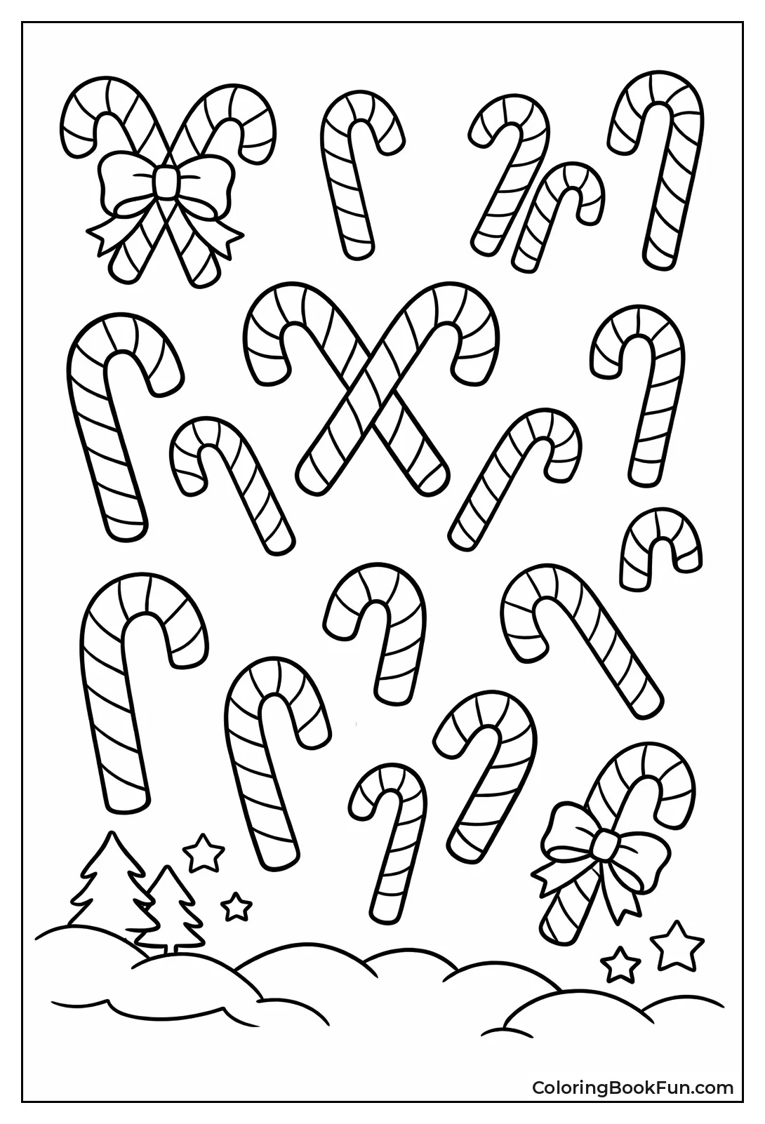 Simple Candy Cane Icons