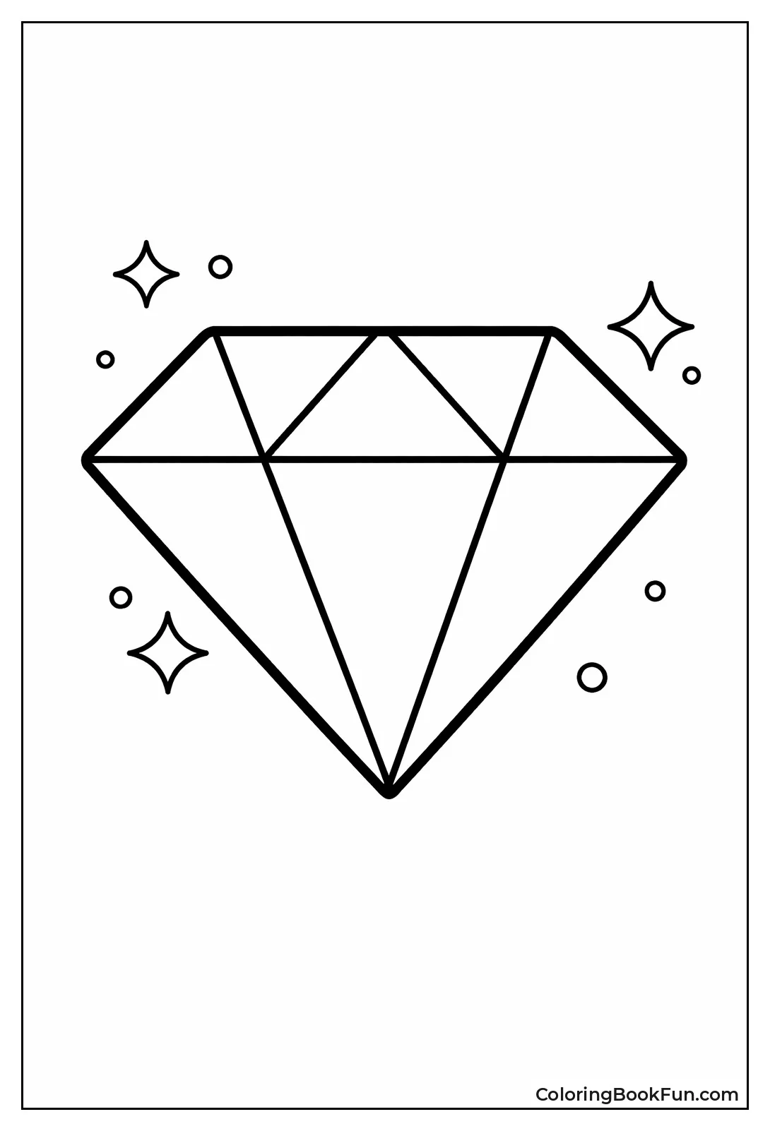 Simple Diamond Outline Shape