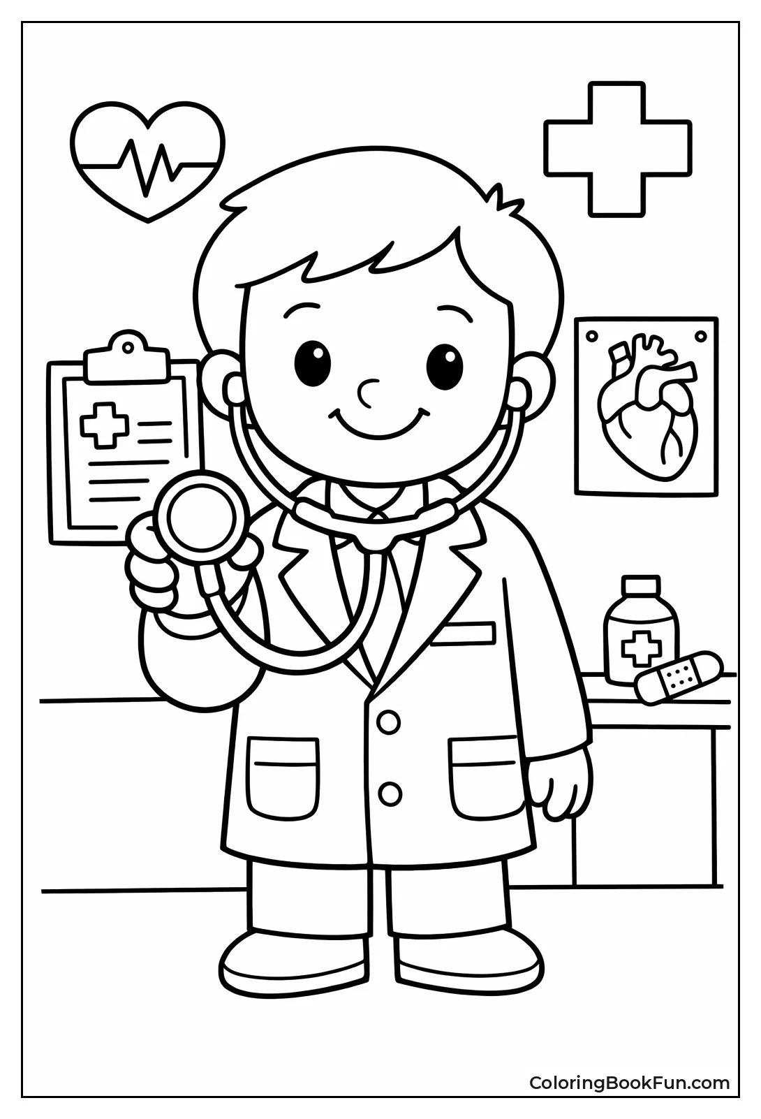 Smiling Doctor Holding Stethoscope