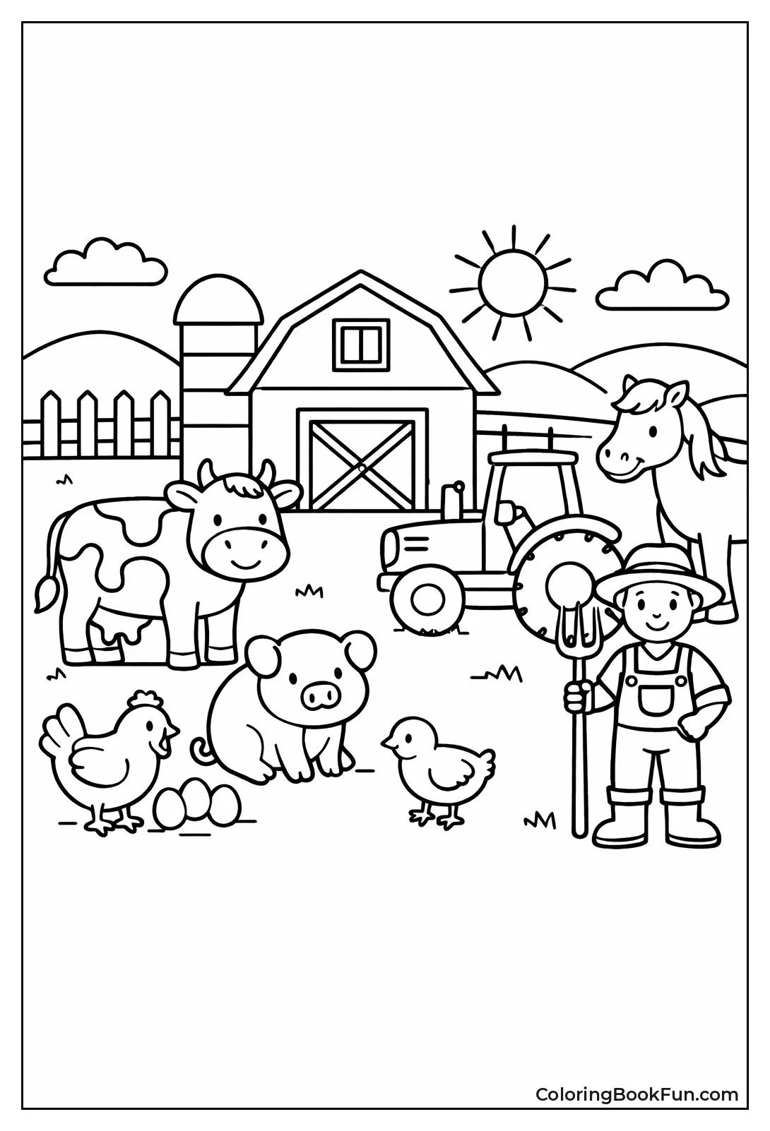 Simple Barn and Tractor