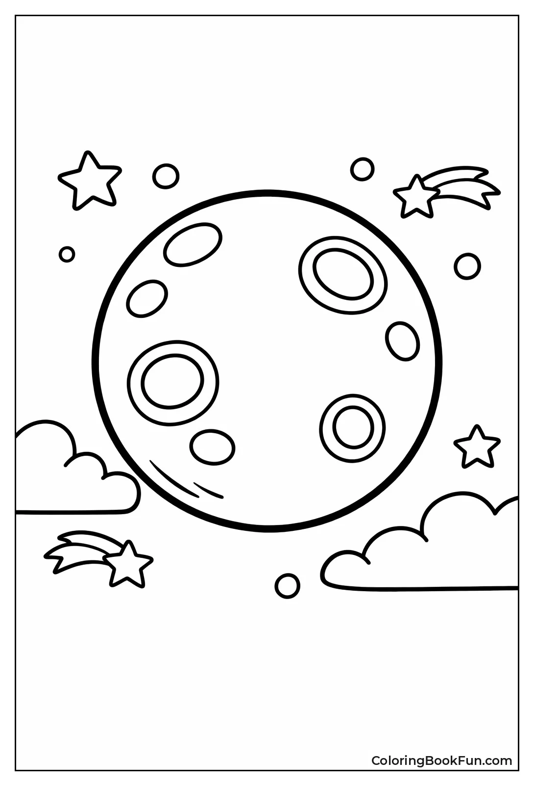 Full Moon with Simple Craters