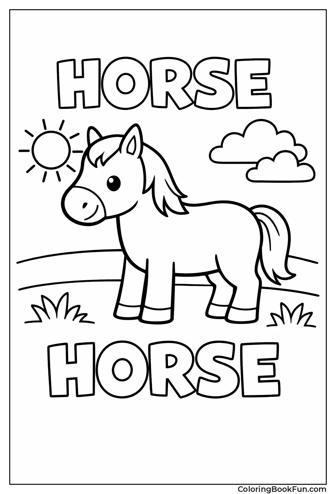 Simple Horse Outline