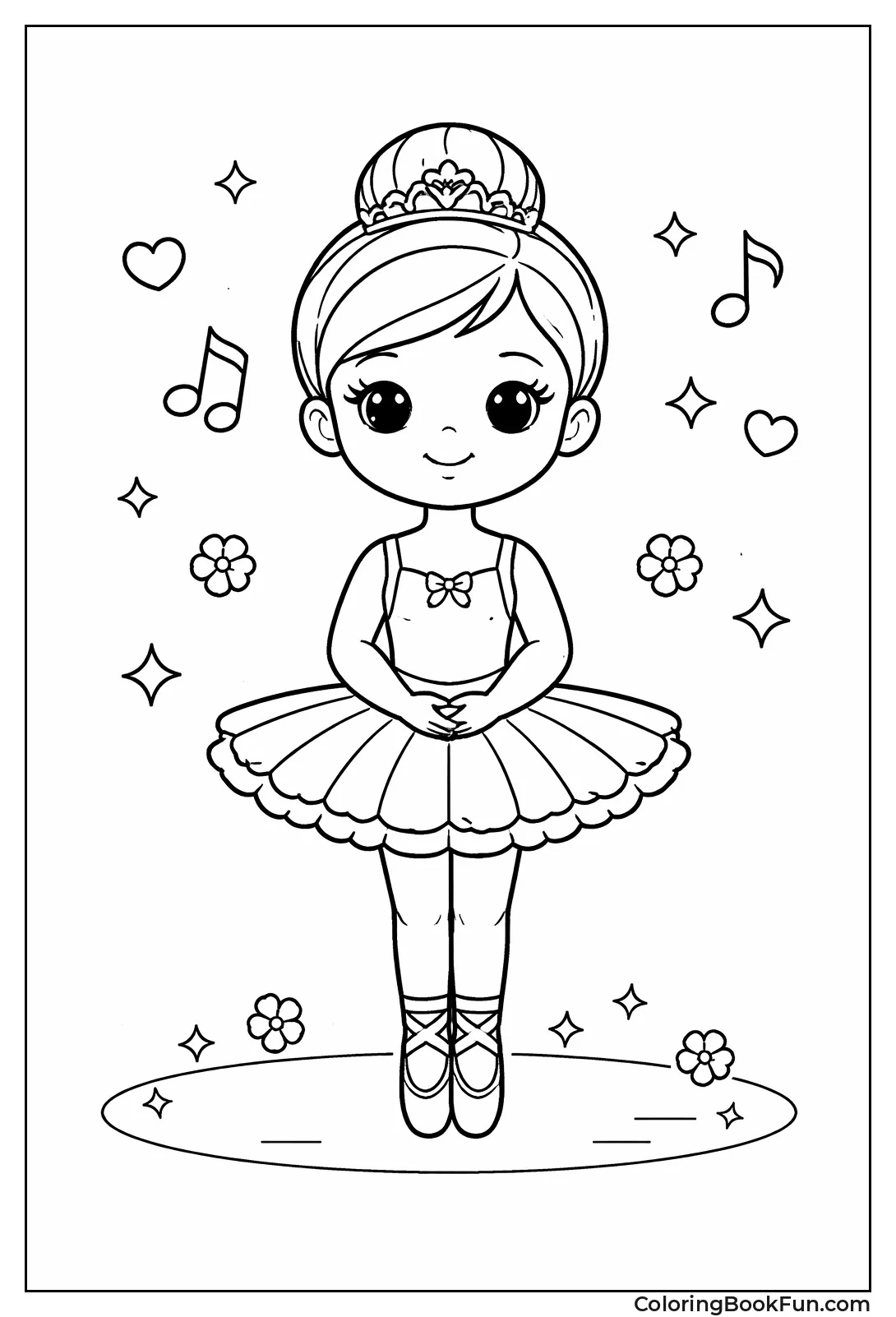 Simple Outline Ballerina